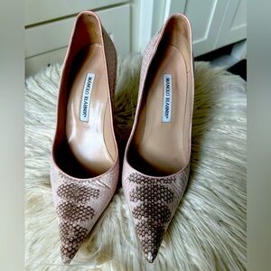 Manolo Blahnik Snakeskin Pumps